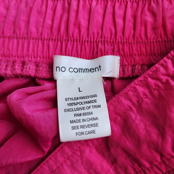 Rare NO COMMENT Women's Hot Pink SKIRT Rutched Sides Midi Skirt Sports Sz L - Picture 11 of 12